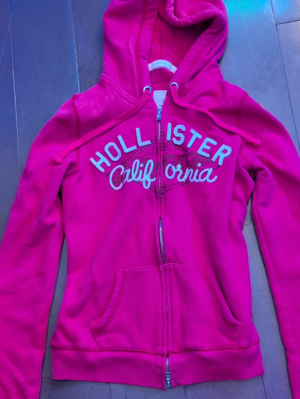 Hollister Hot Pink California Fleece Zip Hoodie
